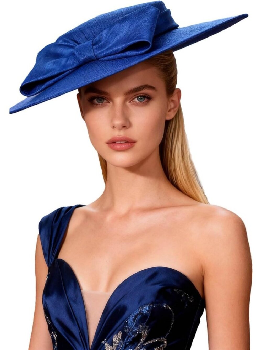 Chic Wide Brim Hat with Bowknot for Women - Perfect for Weddings & Parties